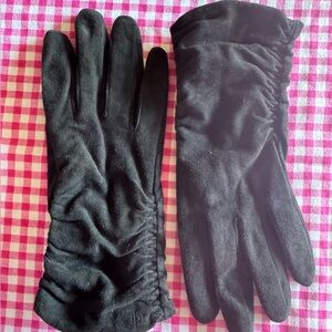 Lauren Ralph Lauren Leather Black Gloves Y2K